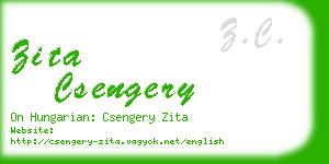 zita csengery business card